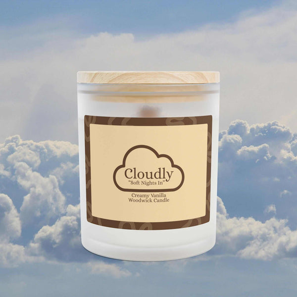 Cloudly Creamy Vanilla Woodwick Candle